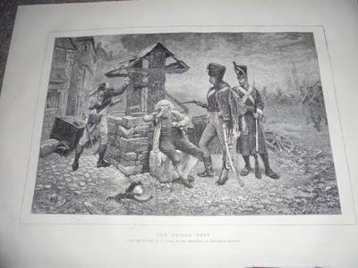 The Poison Test by C Green soldiers test well water 1872 print ref Ai