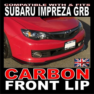  Carbon V Style Frontlippe Spoiler Splitter für Schrägheck Subaru Impreza GRB STI 