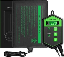 VIVOSUN 6"x8" Pets Reptile Heating Pad w/ Digital Thermostat 40-108°F Under Tank