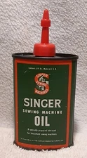 SINGER Sewing Machine Oiler 3 Oz. , Tin oil Can