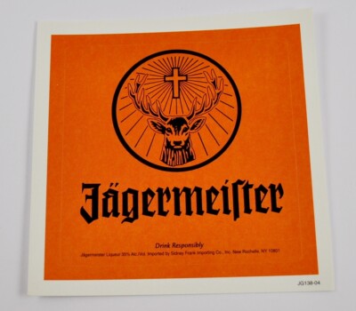 Jägermeister USA Aufkleber Sticker Decal orange - Hirsch Logo Motiv