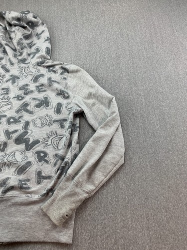Kermit The Frog Sweatshirt Hoodie Full Zip Kids Size M* Gray AOP Graphics Cute - Picture 6 of 11