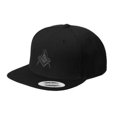 Mason Gray Thread Embroidered Flat Visor Snapback Hat