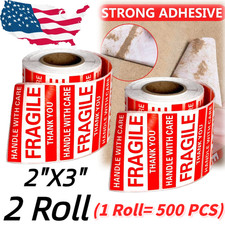 1000 Fragile Stickers 2x3 Fragile Labels Sticker Handle With Care Mailing Label