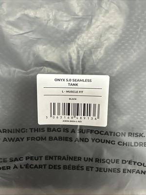 Size Large - Gymshark Onyx 5.0 V5 Tank - BLACK / ONYX GREY (Blue