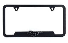 Ford Mustang Plastic License Plate Frame Tag Holder With 3d Emblem Black Ford Mustang Plastic License Plate Frame Tag Holder With 3d Emblem Black
