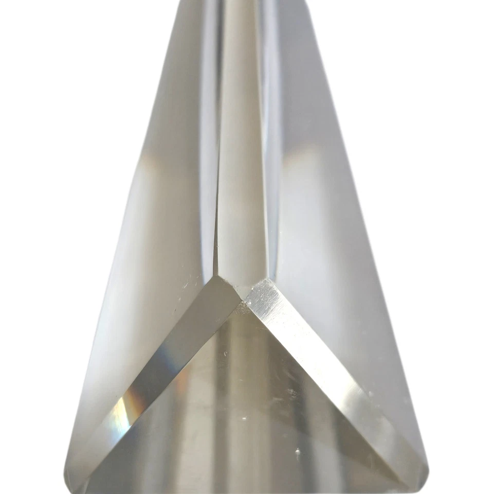 Moderna decoración de mesa de obelisco de cristal de cristal - estatuilla de prisma de 11,5" de alto Foto 2 de 4