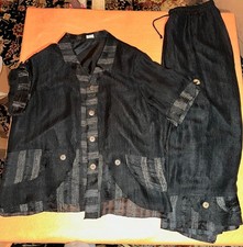 ALEXA'S ALEXAS 7 Hosenanzug Abendblazer Jacke Bluse Tunika+ Hose Stoffhose 50-52