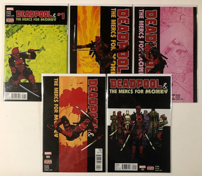 DEADPOOL AND THE MERCS FOR MONEY (2016) #1-5 COMPLETE SET LOT FULL RUN STINGRAY