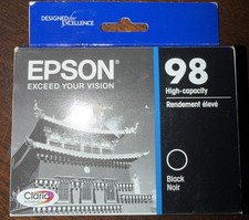 Genuine Epson 98 Black ink T0981 T098120 Original High Capacity EXP 06/2024