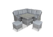 LG Monte Carlo Stone Compact Corner Sofa Set with Adjustable Table