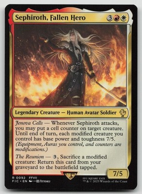 Sephiroth, Fallen Hero 92 Rare Commander: FINAL FANTASY Magic: The Gathering NM