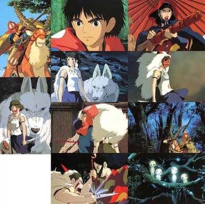 Princess Mononoke Postcard Set (10 pcs) 15cm Cards Collectible