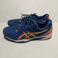Asics Mens Size 11.5 Tennis Shoes for All Court SOLUTION SPEED FF 2 Tuna Blue