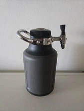 Growler Werks Table Keg Tungsten Gray Beverage Holder 64oz