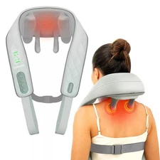 Snailax Cordless Neck Massager with Heat, Deep Kneading & Shoulder Back Massager