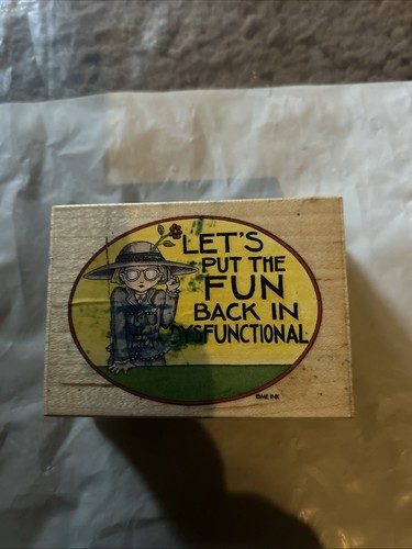Dysfunctional 850H Mary Engelbreit Ink All Night Media Rubber Stamp