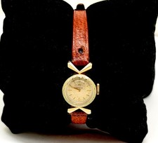 WOMENS MID-CENTURY OMEGA 14K SOLID GOLD 17J 481 WRISTWATCH,RUNS