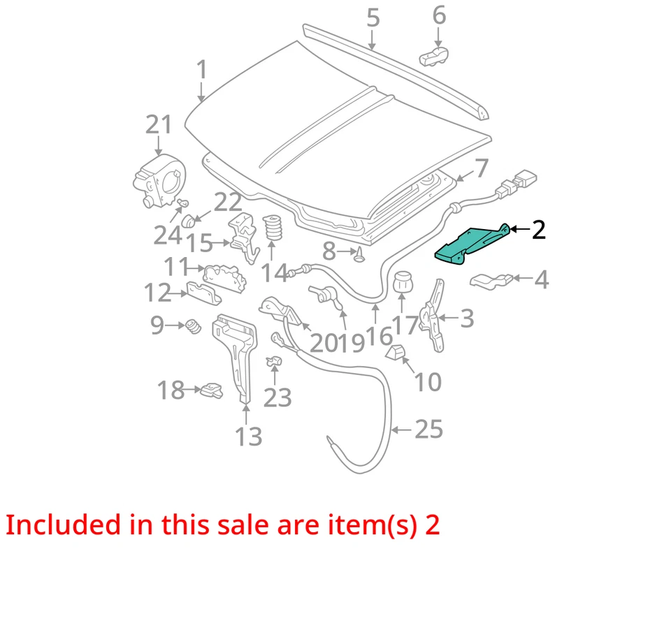 ПОДХОДИТ ДЛЯ 1999-2003 CHEVROLET GMC C2500 K3500 ШАРНИРНЫЙ КАПОТ 12470327 - НОВЫЙ OEM 12470327 - Изображение 2 из 3