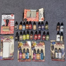 Tim Holtz Adirondack Alcohol Inks New 24 Bottles Colors 6 Metallics Plus Tools