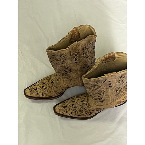 Corral Vintage Boot Damen 6M Style A1970 Saddle Brushed Laser Brown Tan - Bild 8 von 20