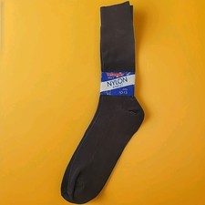 NOS Vintage Wrangler Rockabilly Stretch Nylon Anklet Brown Socks Fits 10-13