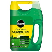 Miracle Gro EverGreen Complete 4 in1 Spreader 80m2 - Lawn Feed Weed & Moss Kill 