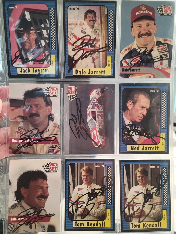 Mixed NASCAR Drivers & Team Autographed Cards Lot Of 144 | eBay
