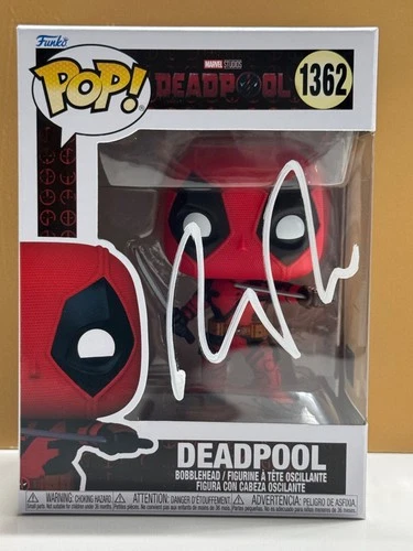 SIGNED Funko Pop! DEADPOOL #1362 COA AUTHENTICATED Free Ship & Case