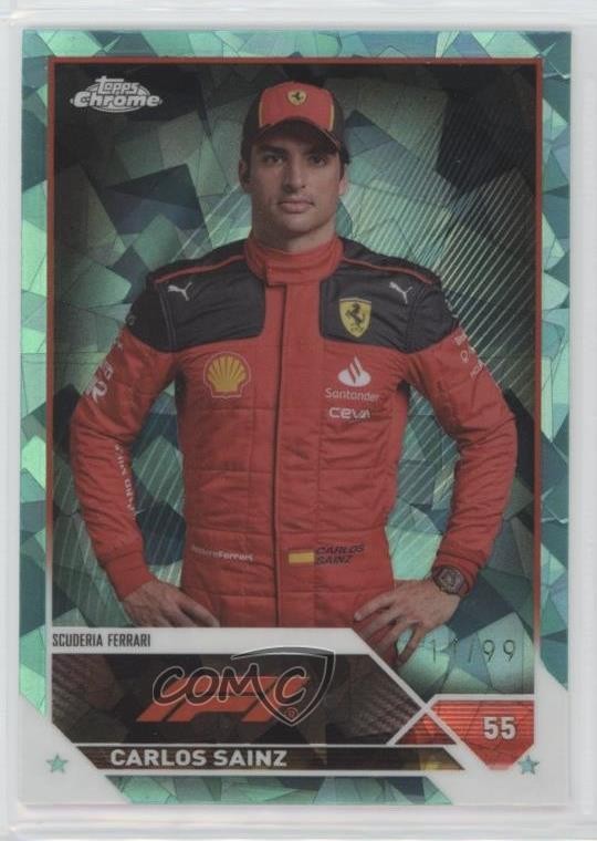 2023 Topps Chrome Sapphire Edition Formula 1 Aqua 11/99 Carlos Sainz Jr #17 1k2m