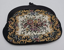 Vintage Tapestry Clutch Purse Handbag Japan MCM Victorian Style 9" Kisslock