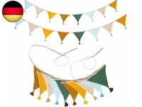 Wimpelkette Outdoor, 2 X 2.6M Wimpelkette Kinderzimmer Stoff, Girlande Outdoor