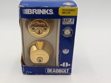 Brinks 2718-105 Double Cylinder Deadbolt Keyed on Both Sides, Polished Brass
