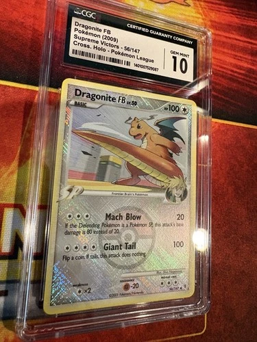 Dragonite FB - (League Promo) 056/147 Cross Holo CGC 10!!!