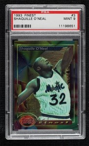 1993-94 Topps Finest Shaquille O'Neal #3 PSA 9 MINT HOF