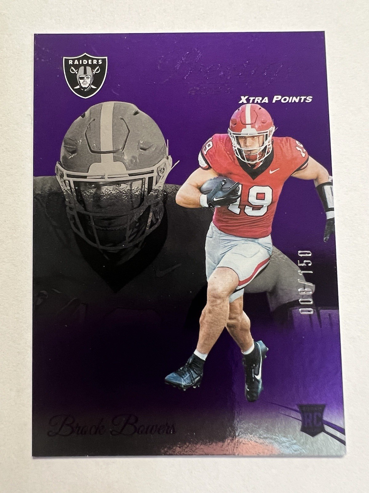 2024 Panini Prestige Brock Bowers /150 Purple Xtra Points RC Rookie #305 Raiders