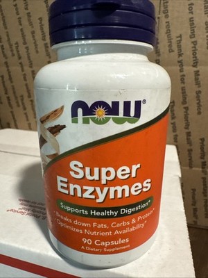 Now Super Enzymes Dietary Supplement 90 Supports Healthy Digestion