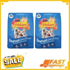  2 pack Purina Friskies Dry Cat Food Seafood Sensations With Salmon, Tuna,30 lb