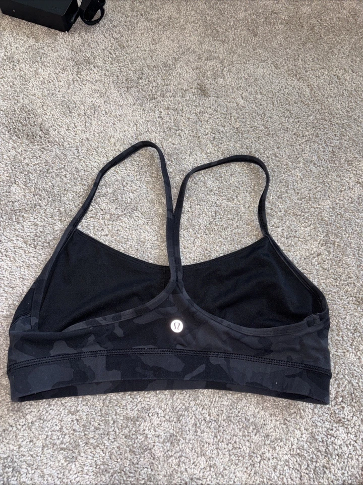 Sutiã Lululemon Feminino 10 Flow Power Y Esportivo Corrida Nulu Camuflagem Carvão Profundo Multi - Imagem 2 de 3