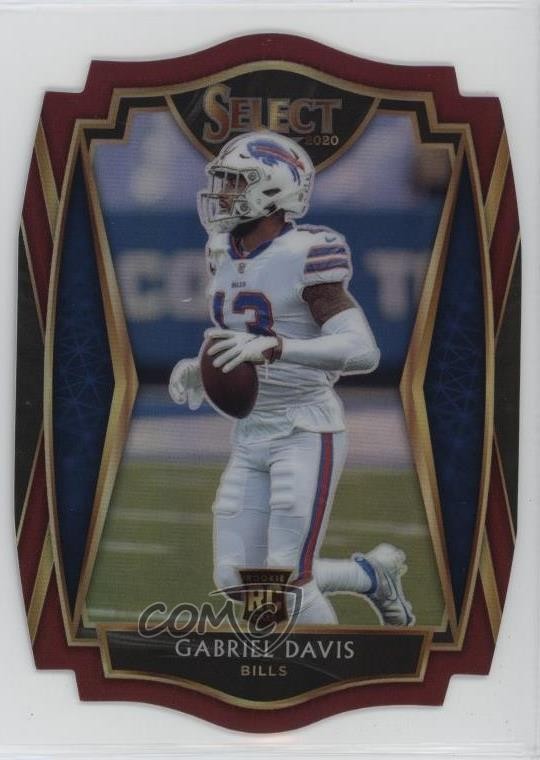 2020 Panini Select Premier Level Maroon Prizm Die-Cut Gabriel Davis #182 1k78