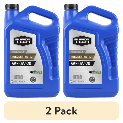 (2 pack) Super Tech Full Synthetic SAE 0W-20 Motor Oil, 5 Quarts, Free ship