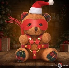 XR Brands Ms Holiday Bondage Bear Keychain Brown Adult Party Supplies, New