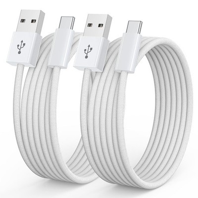 USB C Cable, [Pack of 2 2 m + 2 m] 3.1 A Charging Cable USB C Fast Charging