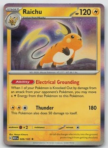 Raichu 026/165 Scarlet & Violet 151 Holo Rare