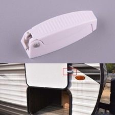 RV Camper Trailer White Rounded Baggage Door Clips Compartment Catch Holder New
