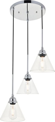 Elegant Lighting LD4017D18 Histoire 3 Light 18''W Multi Light