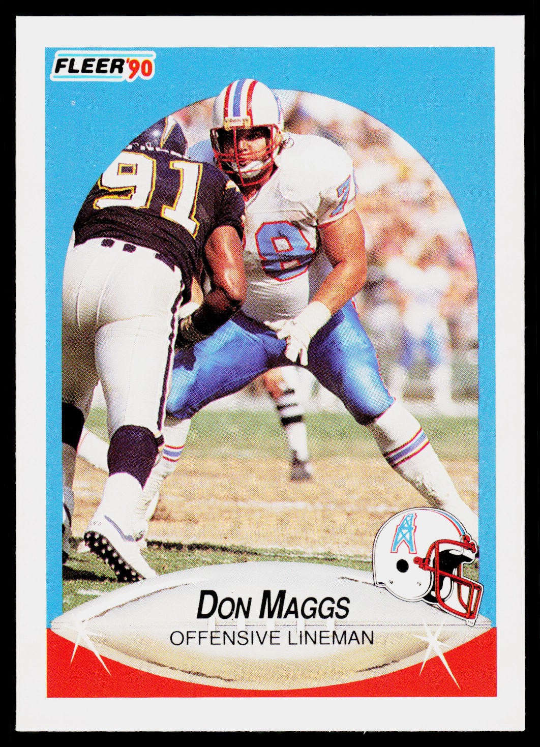Don Maggs, 1990 Fleer Update, #U-35, Houston Oilers, RC