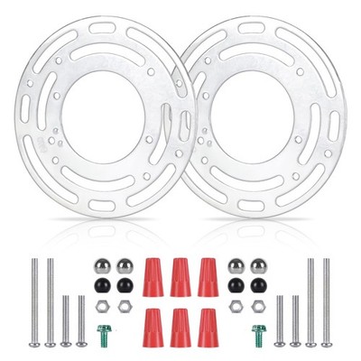 Teemyaa 2 Pack Light Fixture Mounting Brackets, Ceiling 4 inches, Silvery