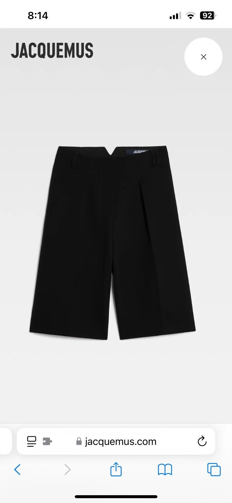 Jacquemus — JACQUEMUS  Bermuda Ovalo Shorts Black Size 42FR