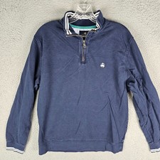 Brooks Brothers Sweater Mens Medium Knitted Long Sleeve Preppy 1/4 Zip Pullover